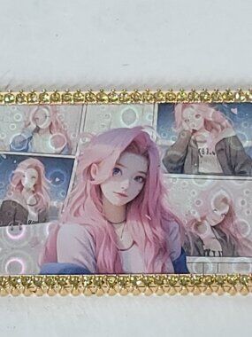Seraphine League Waifu Anime Girl Trading Card Gold Heavy Metal 3.5" x 2.5"